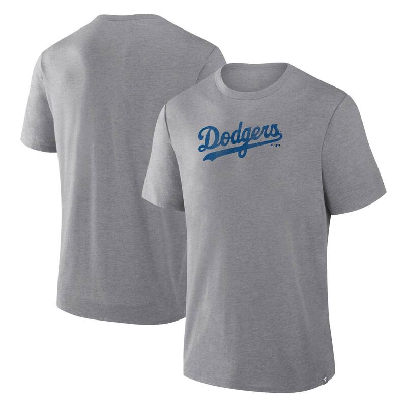 ファナティクス レディース トップス プルオーバー Men\u0027s Fanatics Heather Gray Los Angeles Dodgers Play Tribute Tri-Blend T-Shirt Lad Grey 薄墨色