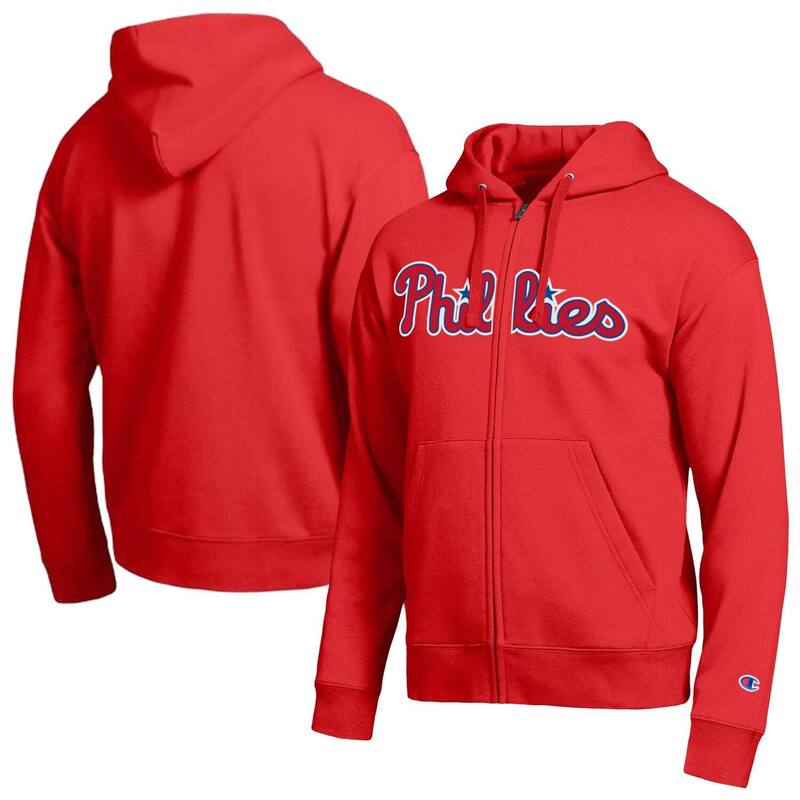 チャンピオン レディース トップス Tシャツ パーカー Men's Champion Philadelphia Phillies Red All-Star Wordmark Full-Zip Hoodie Phl Red レッド｜ReVida 店