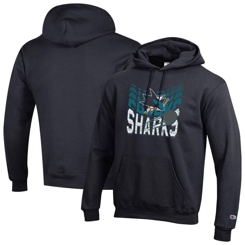 チャンピオン レディース トップス Tシャツ パーカー Men's Champion Black San Jose Sharks Powerblend Hoodie Sks Black ブラック|ReVida 店