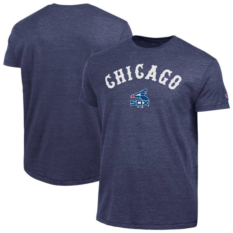 はやりっ児 レディース トップス ティーシャツ Men\u0027s Championavy Chicago White Sox Cooperstown Wordmark Lockup Tri-Blend T-Shirt Sox Navy 米国海軍