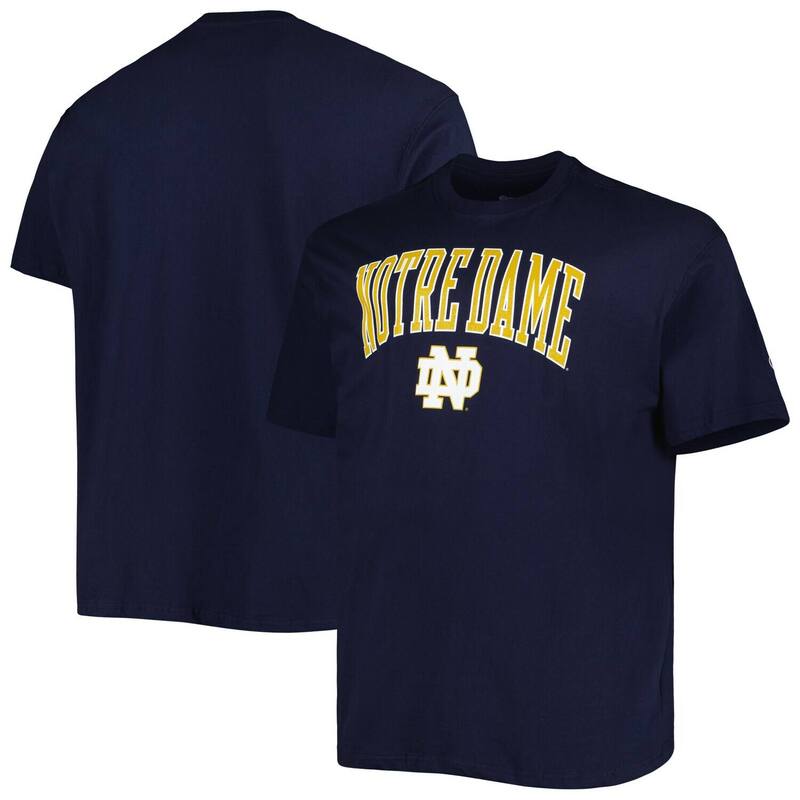 チャンピオン レディース トップス Tシャツ トール Men's Championavy Notre Dame Fighting Irish Champion Big & Tall Team Arch Over Wordmark T-Shirt Ntd Navy ネイビー|ReVida 店