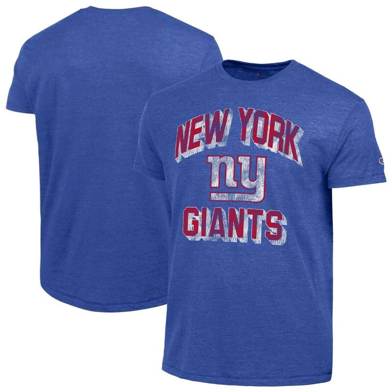 はやりっ児 レディース トップス ティーシャツ Men\u0027s Champion Royal New York Giants Ultimate Tri-Blend T-Shirt Gia Blue 青碧