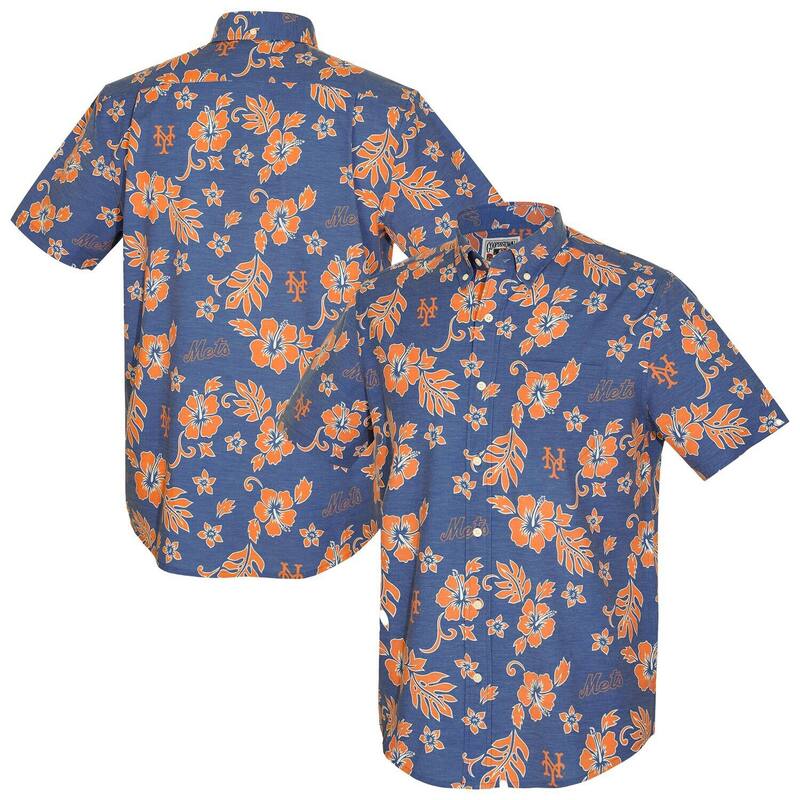 レインスプーナー レディース トップス ティーシャツ 落ち込む Men\u0027s Reyn Spooner Blue New York Mets Cooperstown Kekai Performance Button-Down Top Met Blue 青碧