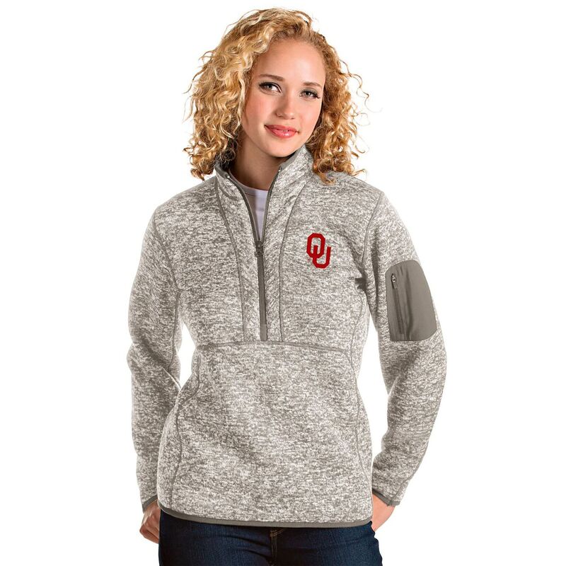 アンブランデッド レディース トップス ティーシャツ Unbranded Women\u0027s Antigua Oklahoma Sooners Fortune Half-Zipullover Okl Beige ベージュ