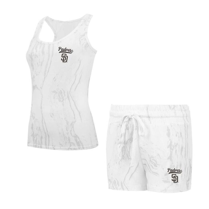 アンブランデッド レディース アンダーお召しもの ナイト爵お召しもの 遊撃手ズボン下 Unbranded Women\u0027s Conceptsport San Diego Padres Quartz Tank Top \u0026 Shortset Pad Beige ベージュ