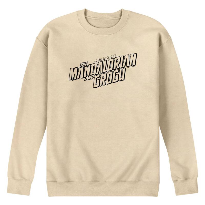 アニメキャラクター レディース トップス Tシャツ スウェット ロゴ フリース Licensed Character Men's The Mandalorian & Grogu Logo Fleece Sweatshirt Cream クリーム｜ReVida 店