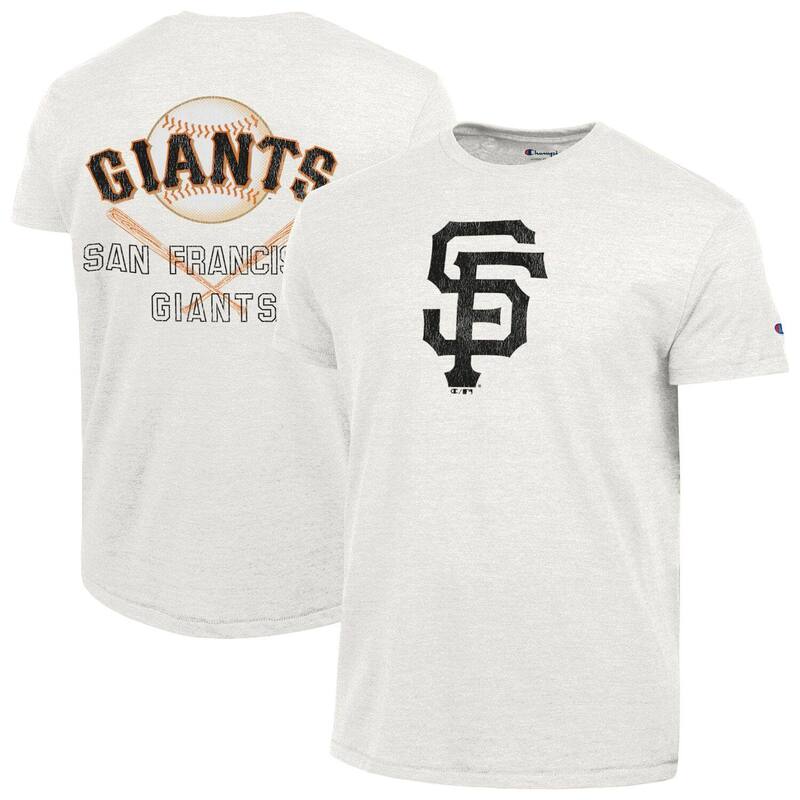 チャンピオン レディース トップス Tシャツ Men's Champion Heather White San Francisco Giants Tri-Blend T-Shirt Gnt White ホワイト|ReVida 店