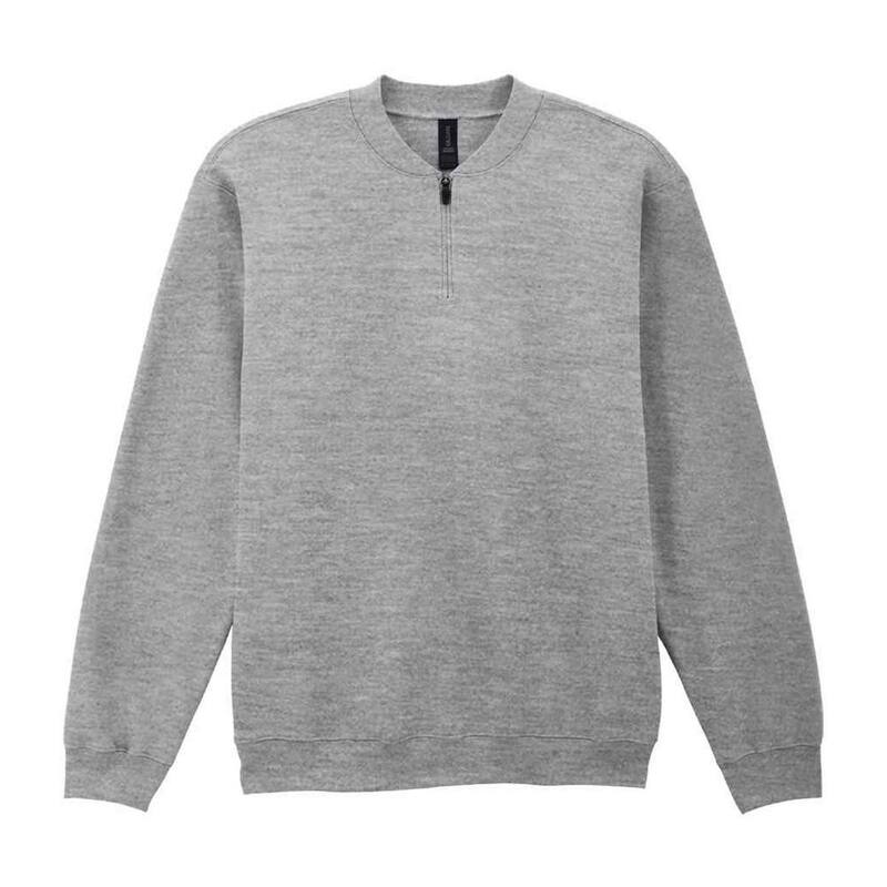 ギルダン レディース アウター ニット・セーター ハーフジップ スウェット シャツ Gildan Unisex Adult Softstyle Midweight Quarter Zip Sweatshirt Sport Grey グレー｜ReVida 店