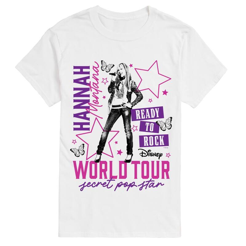 ディズニー レディース トップス Tシャツ グラフィック Men's Disney's Hannah Montana "Ready to Rock" Graphic Tee White ホワイト|ReVida 店
