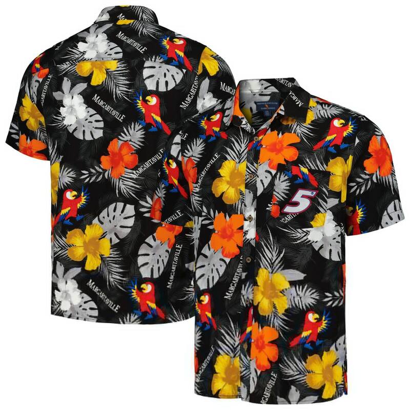 マルガリータビル レディース トップス プルオーバー 御花柄 御花 Men\u0027s Margaritaville Blackyle Larson Island Life Floral Party Full-Button Shirt Nas Black 黒いこと