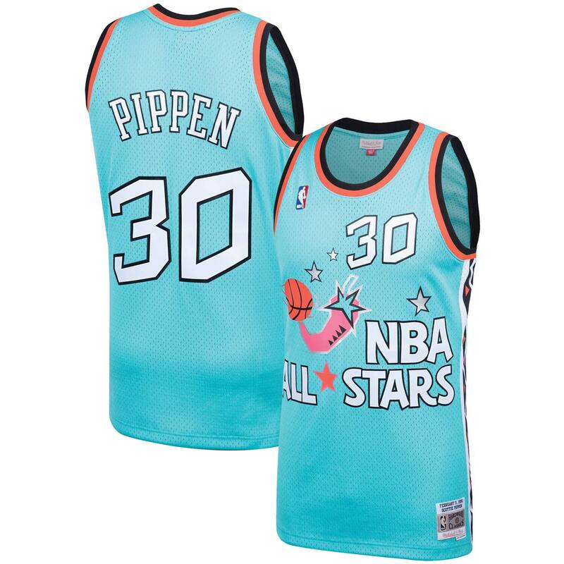 ミッチェル\u0026ネス レディース トップス プルオーバー プルオーバー Men\u0027s Mitchell \u0026 Nesscottie Pippen Teal Eastern Conference Hardwood Classics 1996 NBAll-Star Game Swingman Jersey Nfl Blue 青色
