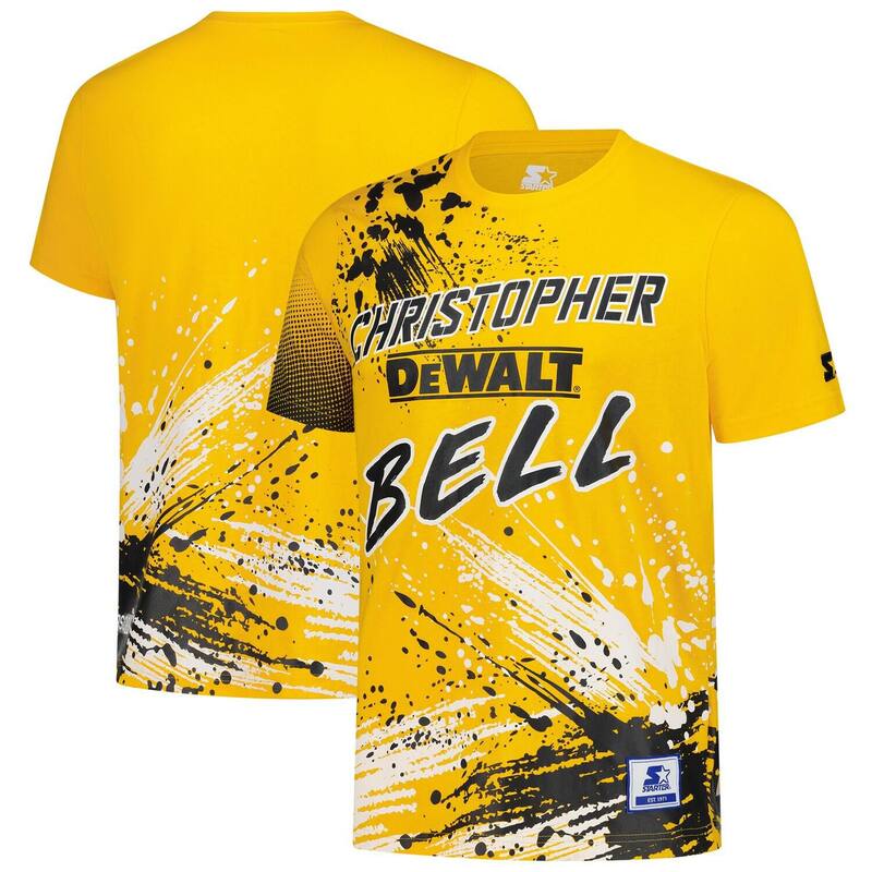 スターター レディース トップス Tシャツ ダウン Men'starter Yellow Christopher Bell Touchdown Extreme T-Shirt Nas Yellow イエロー｜ReVida 店