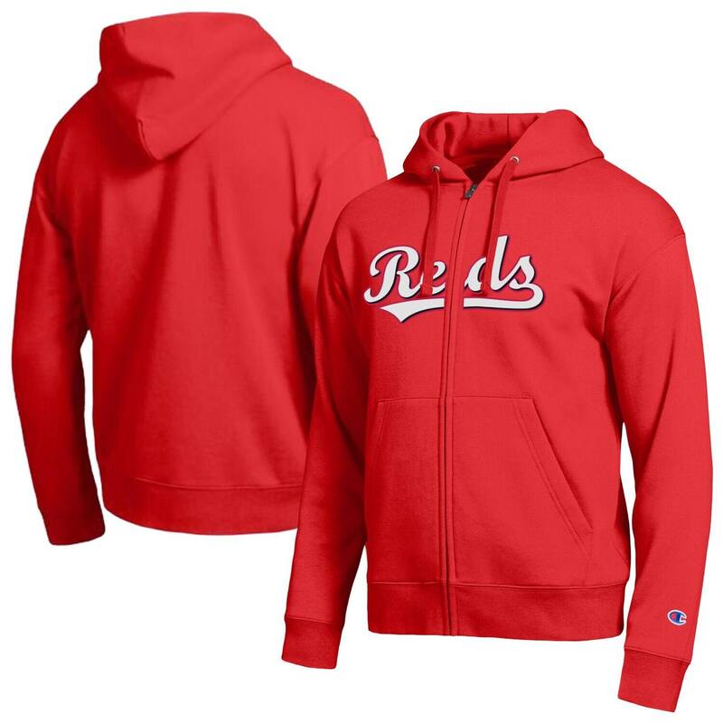 はやりっ子 レディース トップス ティーシャツ パーカー Men\u0027s Champion Cincinnati Reds Red All-Star Wordmark Full-Zip Hoodie Red 赤いこと