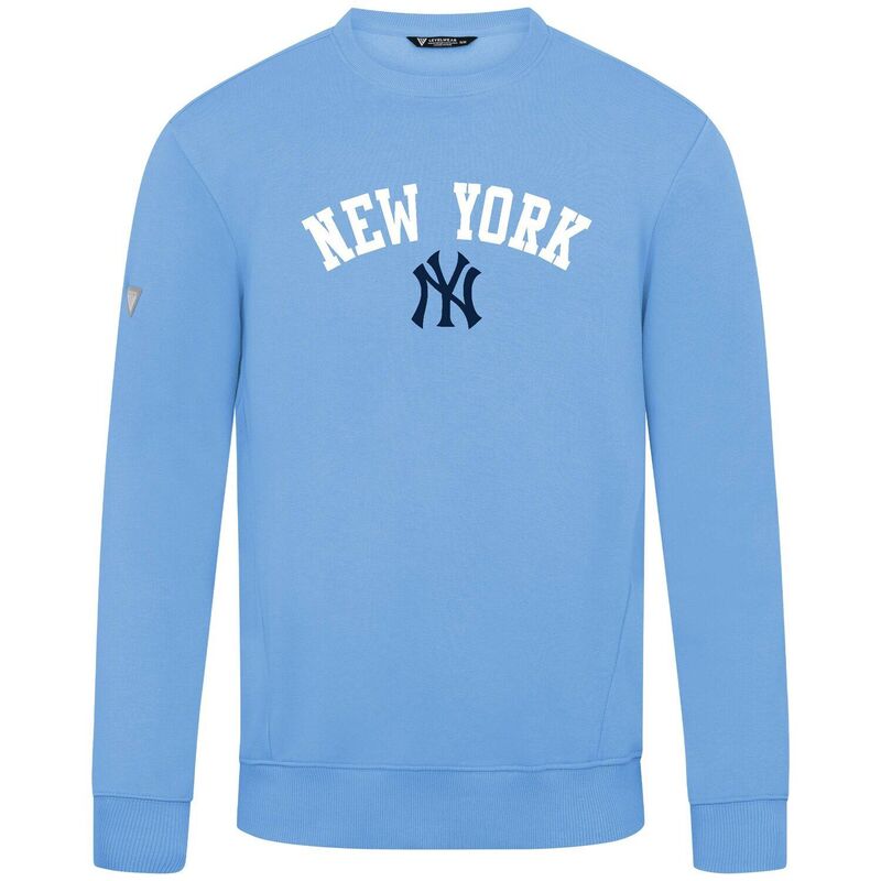 レベルウェア レディース トップス Tシャツ スウェット Men's Levelwear Light Blue New York Yankees Zane Felt Arch Pullover Sweatshirt Ynk Light ブルー｜ReVida 店