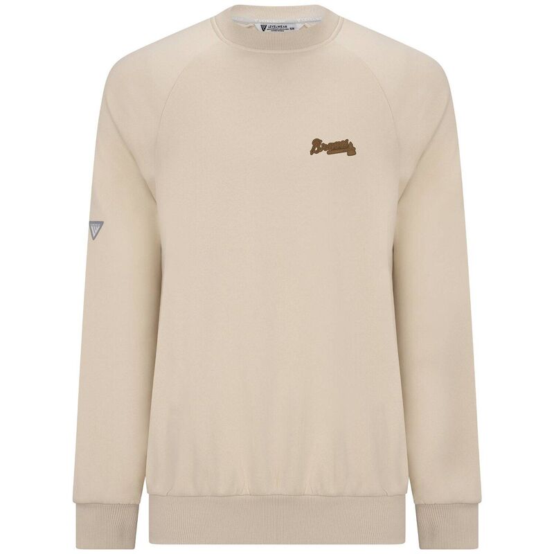 気泡管水準器御召しもの レディース トップス ティーシャツ 汗水 ロゴタイプ Men\u0027s Levelwear Khaki Atlanta Braves Connect Logo Sweatshirt Brv Beig K カーキ