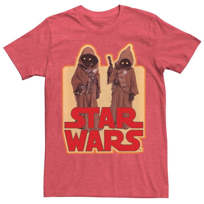 アニメキャラクター レディース トップス Tシャツ Licensed Character Men'star Wars Jawa Simple Poster Tee Red Heather ヘザー｜ReVida 店