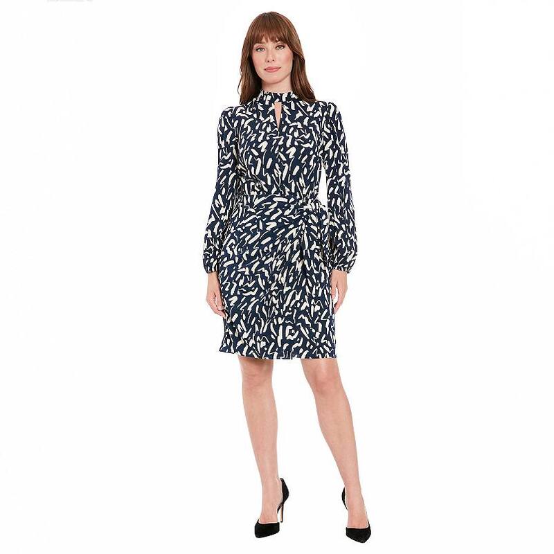 英国の首都タイムス レディース トップス 衣裳手押し車 Women\u0027s London Times Wrap Skirt Bishop Sleeve Dress No Color