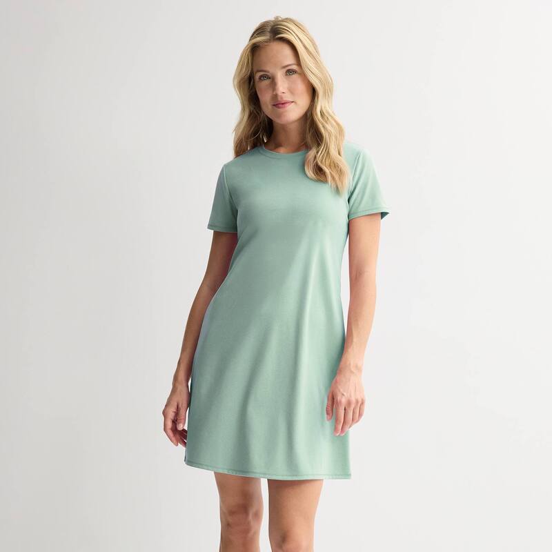 Tek Gear レディース トップス 衣装 プルオーバー Women\u0027s Tek Gear Essential Soft-Shirt Dress Waterstone Texture