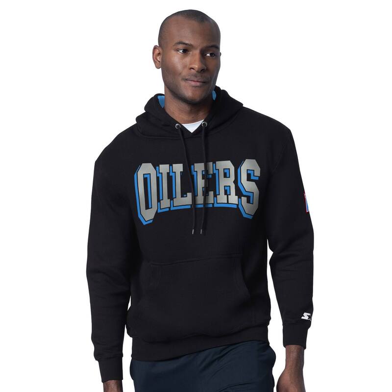 クランク レディース トップス プルオーバー ヴィンテージ ロゴタイプ パーカー Men\u0027starter Black Tennessee Oilers Thursday Night Gridiron Hoodie with Vintage Logo Nfl Black 黒いこと