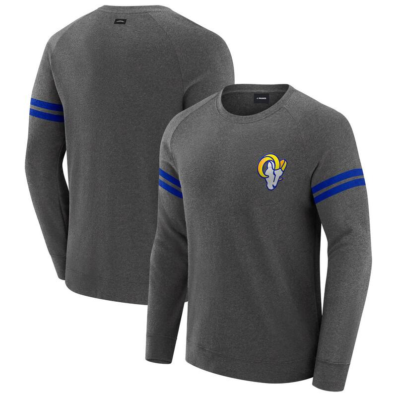 アンブランデッド レディース トップス プルオーバー 汗水 Unbranded Men\u0027s J. Palmer Dark Heather Gray Los Angeles Rams Players Lounge Raglan Tri-Blend Sweatshirt Lar Multi マルチ色合い