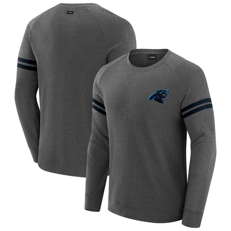 アンブランデッド レディース トップス プルオーバー 汗水 Unbranded Men\u0027s J. Palmer Dark Heather Gray Carolina Panthers Players Lounge Raglan Tri-Blend Sweatshirt Pth Multi マルチ色合い