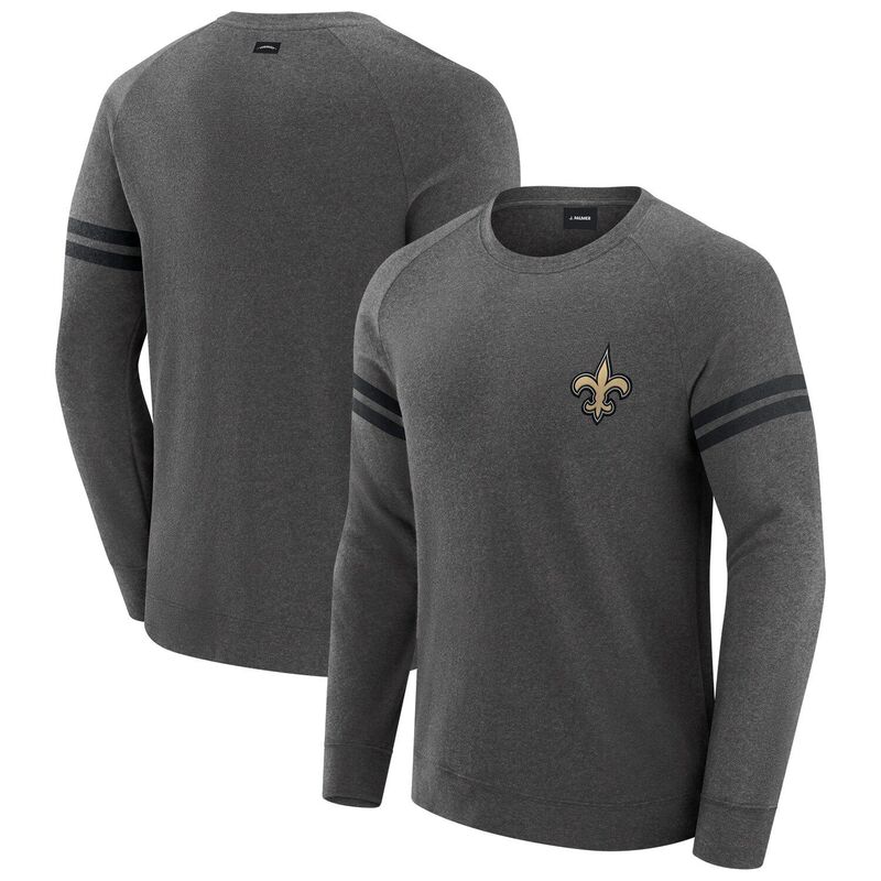 アンブランデッド レディース トップス プルオーバー 汗水 Unbranded Men\u0027s J. Palmer Dark Heather Gray New Orleansaints Players Lounge Raglan Tri-Blend Sweatshirt Snt Multi マルチ色合い