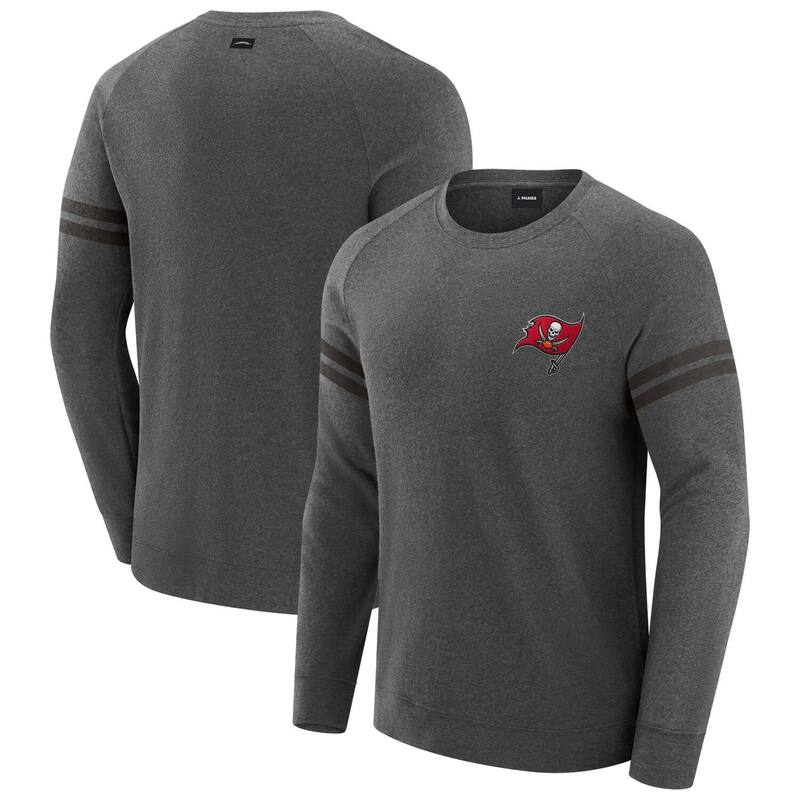 アンブランデッド レディース トップス プルオーバー 汗水 Unbranded Men\u0027s J. Palmer Dark Heather Gray Tampa Bay Buccaneers Players Lounge Raglan Tri-Blend Sweatshirt Buc Multi マルチ色合い