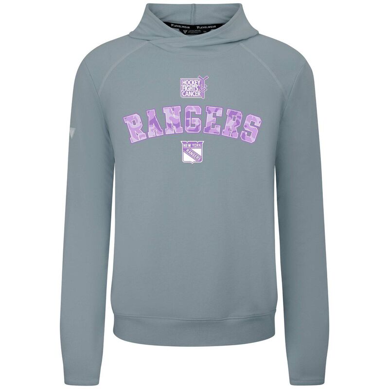 レベルウェア レディース トップス Tシャツ パーカー Men's Levelwear Gray New York Rangers Hockey Fights Cancer Mandate Tri-Blend Hoodie Ran Grey グレー｜ReVida 店