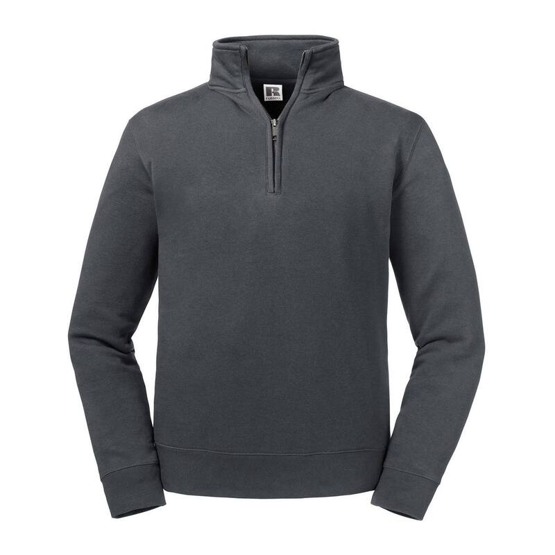 ラッセルアスレチック レディース アウター 編み物・スウェーター ハーフジップ 汗水 プルオーバー Russell Athletic Russell Mens Authentic Quarter Zip Sweatshirt Convoy Gray 薄墨色
