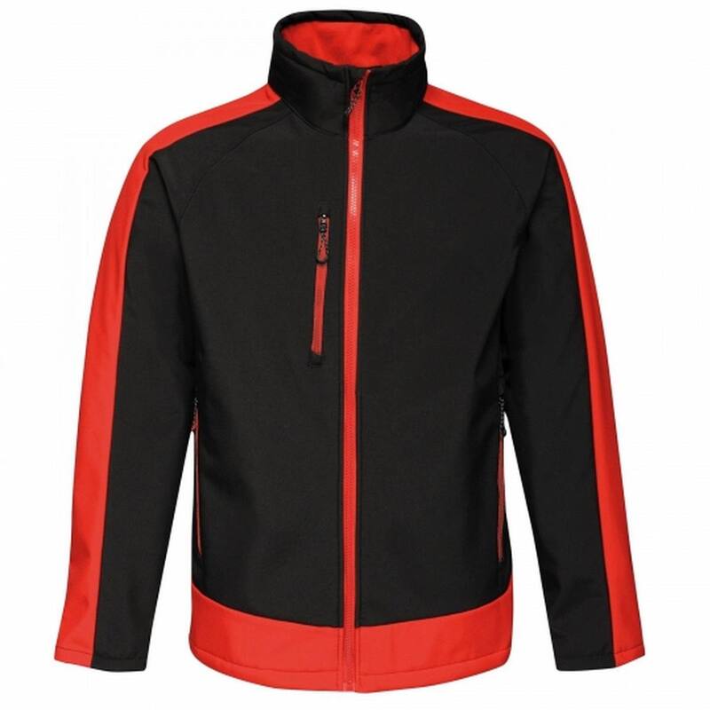 レガッタ レディース アウター ジャケット・ブルゾン コントラスト Regatta Professional Mens Contrast 3 Layer Soft Shell Jacket Black And Classic Red ブラック|ReVida 店