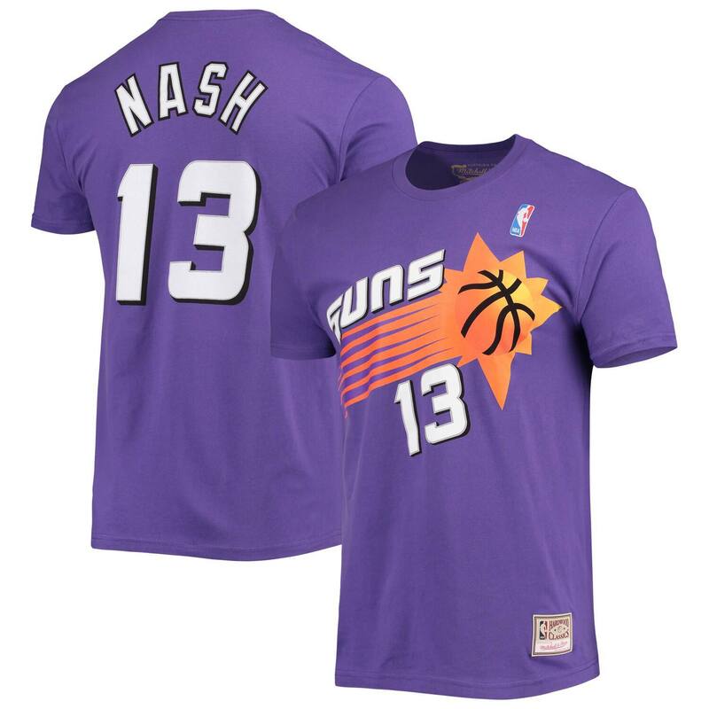 ミッチェル\u0026ネス レディース トップス プルオーバー Men\u0027s Mitchell \u0026 Nessteve Nash Purple Phoenix Suns Hardwood Classicstitch Name \u0026 Number T-Shirt Phx Purple パープル