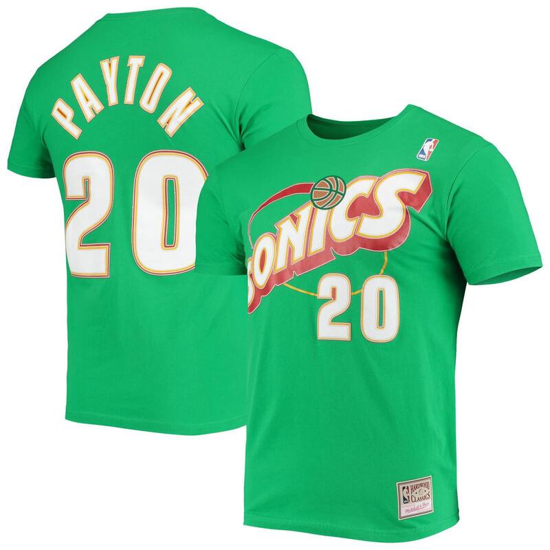 ミッチェル\u0026ネス レディース トップス プルオーバー Men\u0027s Mitchell \u0026 Ness Gary Payton Green Seattle SuperSonics Hardwood Classicstitch Player Name \u0026 Number T-Shirt Nba Green 緑であること