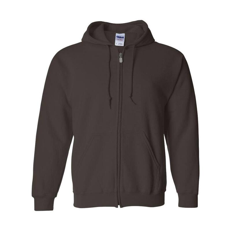 ギルダン レディース トップス プルオーバー 流汗 Gildan Heavy Blend Full-Zip Hooded Sweatshirt Dark Chocolate 黒茶
