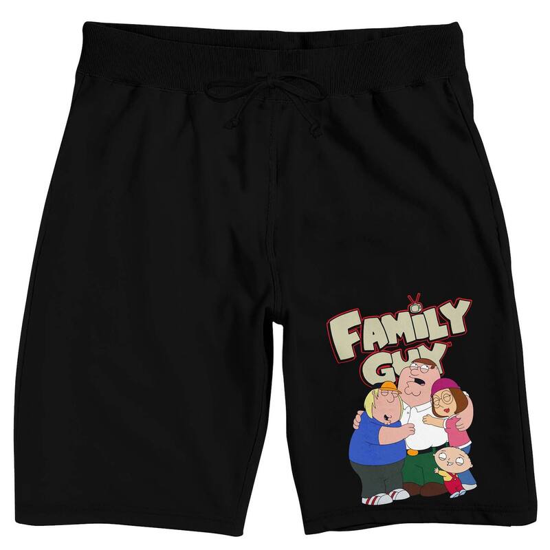 アニメキャラクター レディース アンダーウェア ナイトウェア ショートパンツ Licensed Character Men's Family Guy Griffin Pajama Shorts Black ブラック｜ReVida 店
