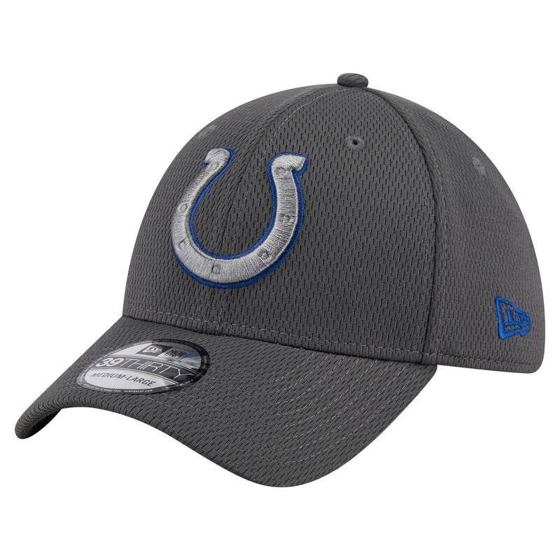 ニュー内鰓 レディース 添え物 かぶり笠 Men\u0027s New Era Graphite Indianapolis Colts Main 39THIRTY Flex Hat Clt Dark G 黒鉛