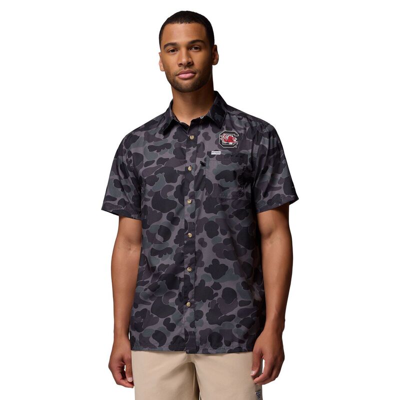 コロンビア レディース トップス プルオーバー Men\u0027s Columbia Black South Carolina Gamecocksuper Slack Tide Omni-Wick Button-Up Shirt Scr Black 黒いこと