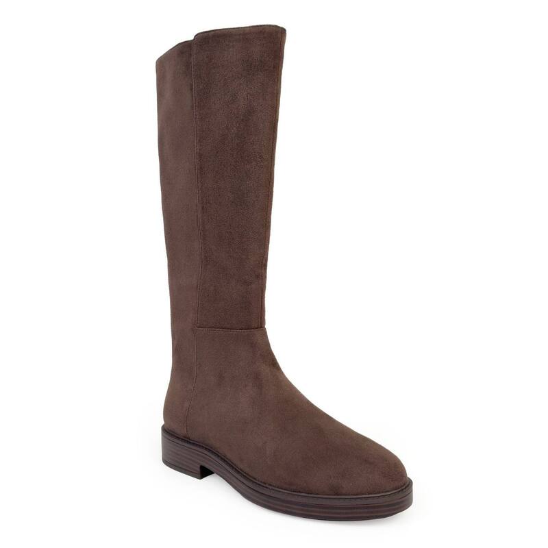 エアロソールズ レディース シューズ ブーツ・レインブーツ Aerosoles Prue Women\u0027s Knee-High Boots インチ Regular \u0026 Wide Calf java Faux Suede