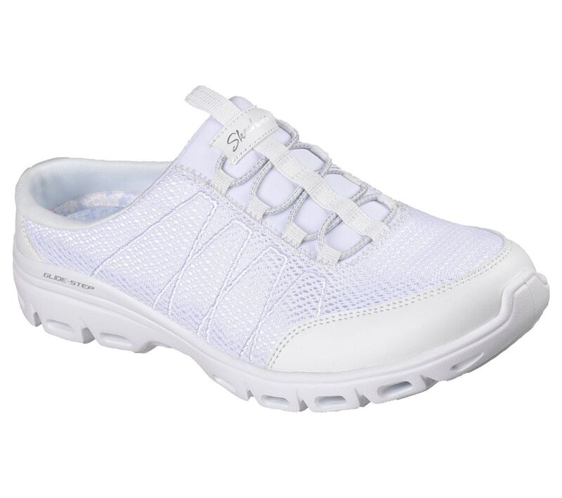 スケッチャーズ レディース シューズ サンダル リラックスフィット スニーカー Skechers Relaxed Fit Women\'s Glide-Step Comfort Slip-On Sneakers White ホワイト｜ReVida 店