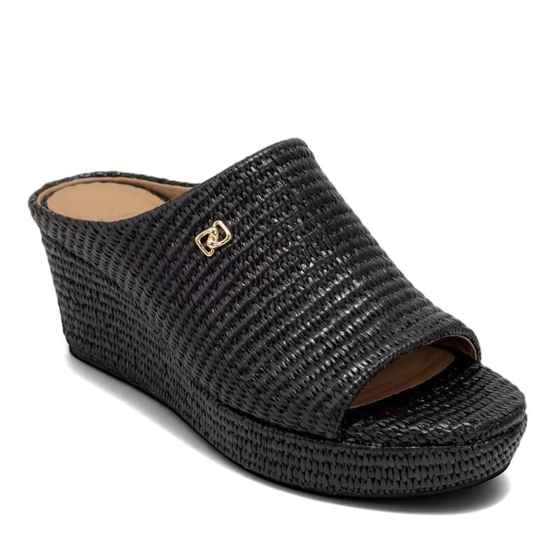 エアロソールズ レディース シューズ パンプス サンダル Aerosoles Cafe Women's Wedge Slide Sandals Black ブラック|ReVida 店