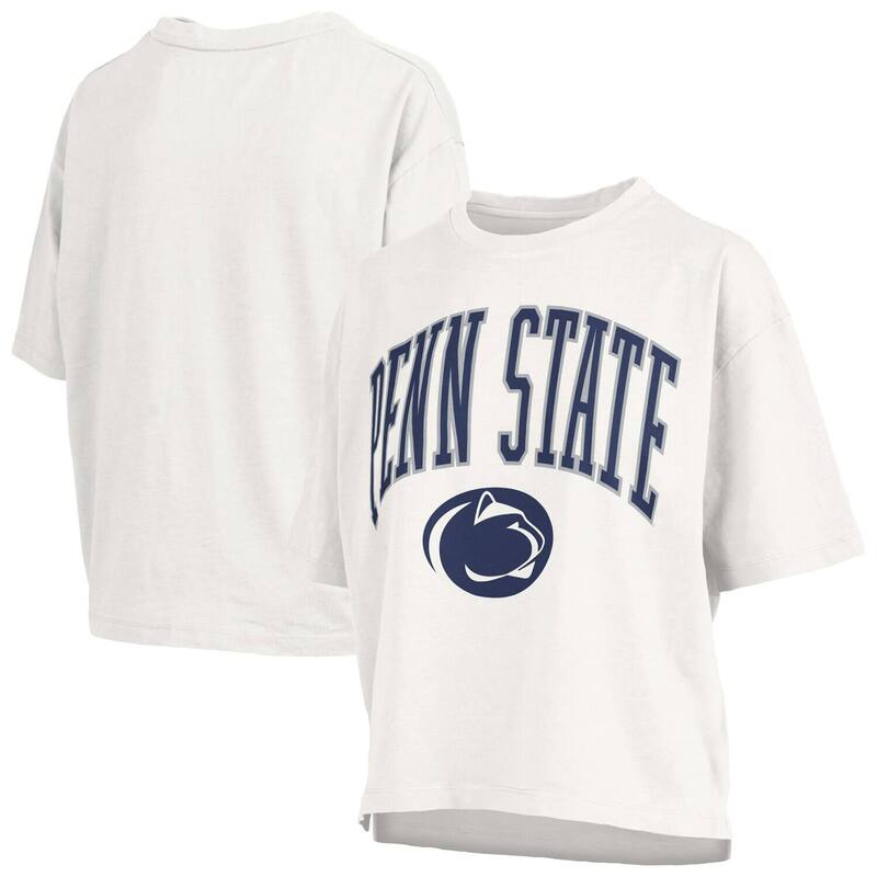 押し付けるボックス席 レディース トップス プルオーバー つけ加える大きさ Women\u0027s Pressbox White Penn State Nittany Lions Plusize Nelson Motley Crew Oversized Slub T-Shirt Pst White 白いこと