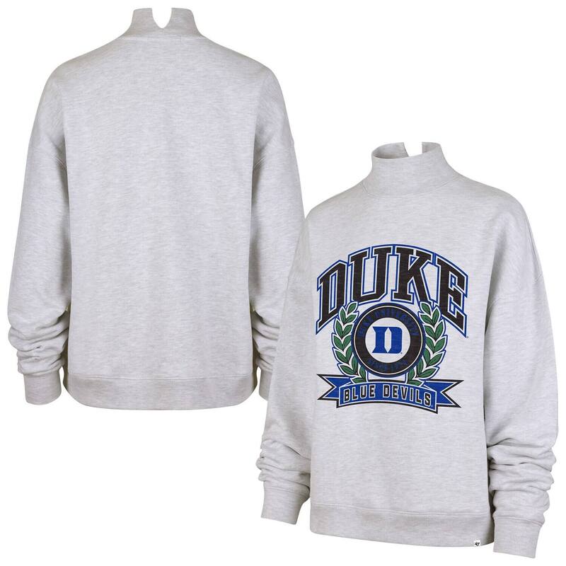 フォーティセブンブランド レディース トップス プルオーバー モックネック 汗水 47 Brand Women\u0027s \u002747 Gray Duke Blue Devils Laurel Arch Mock Neck Sweatshirt Duk Grey 薄墨色