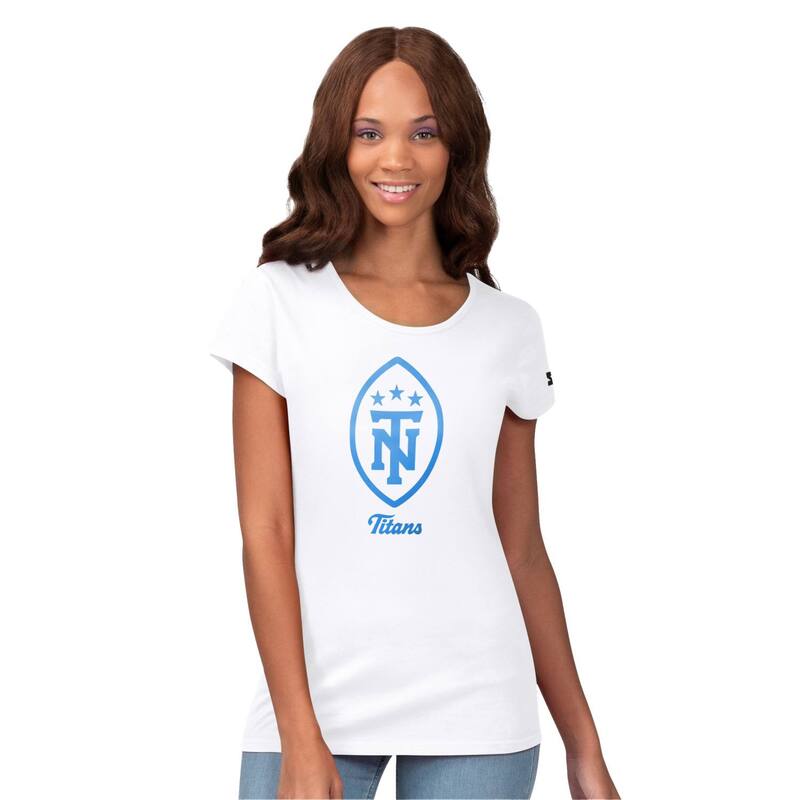 クランク レディース トップス ティーシャツ Women\u0027starter Whitennessee Titans Endzone T-Shirttn White 白いこと