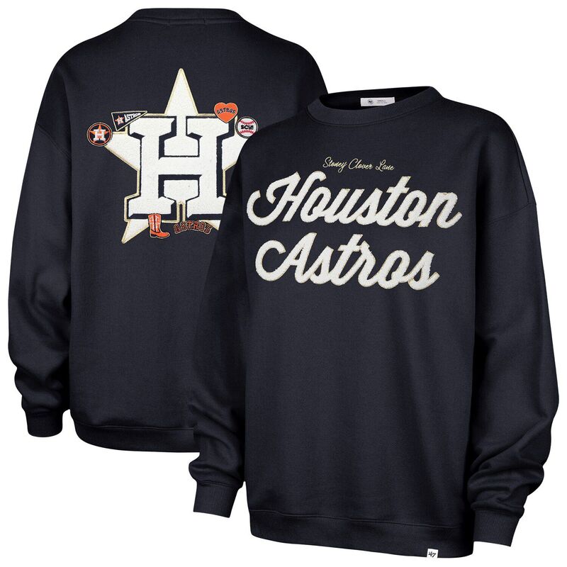 フォーティセブンブランド レディース トップス プルオーバー 汗水 47 Brand Women\u0027s \u002747 x Stoney Clover Lane Navy Houston Astros Oversized Sweatshirt Ast Navy 米国海軍