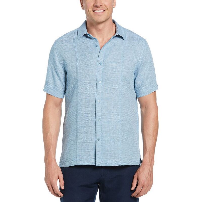 キューバ共和国ベラ メンズ トップス ティーシャツ 落ち込む Men\u0027s Cubavera Tuck Panel Dobby Short Sleeve Button-Down Shirt No Color