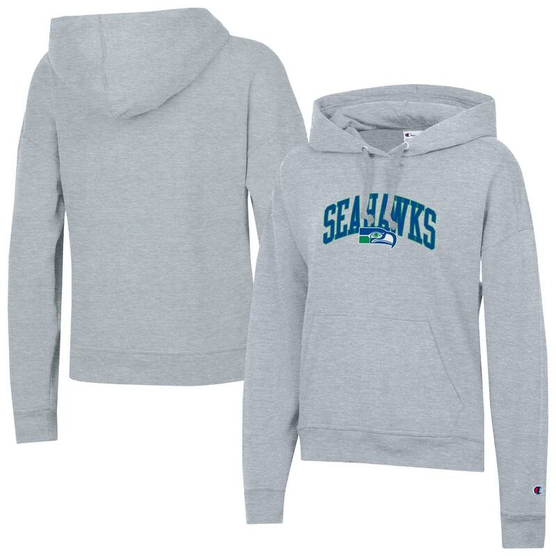 はやりっ子 レディース トップス プルオーバー パーカー Women\u0027s Champion Heather Gray Seattle Seahawks Powerblend Hoodie Sea Grey 薄墨色