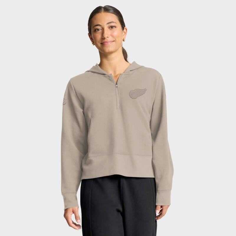 ファナティクス レディース トップス ティーシャツ パーカー Women\u0027s Fanatics Tan Detroit Red Wings Authentic Proad Tri-Blend Quarter-Zip Hoodie Rdw Multi マルチ色合い