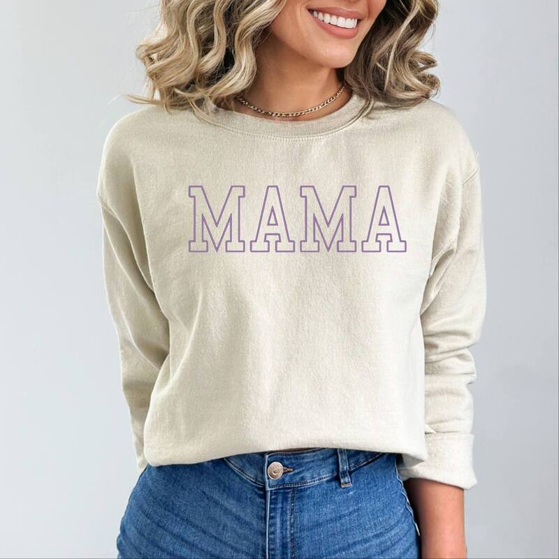 Simply Sage Market レディース トップス ティーシャツ 汗水 刺しゅう グラフィック Simply Sage Market Embroidered Thin Mama Outline - Women\u0027s Graphic Sweatshirt Dust
