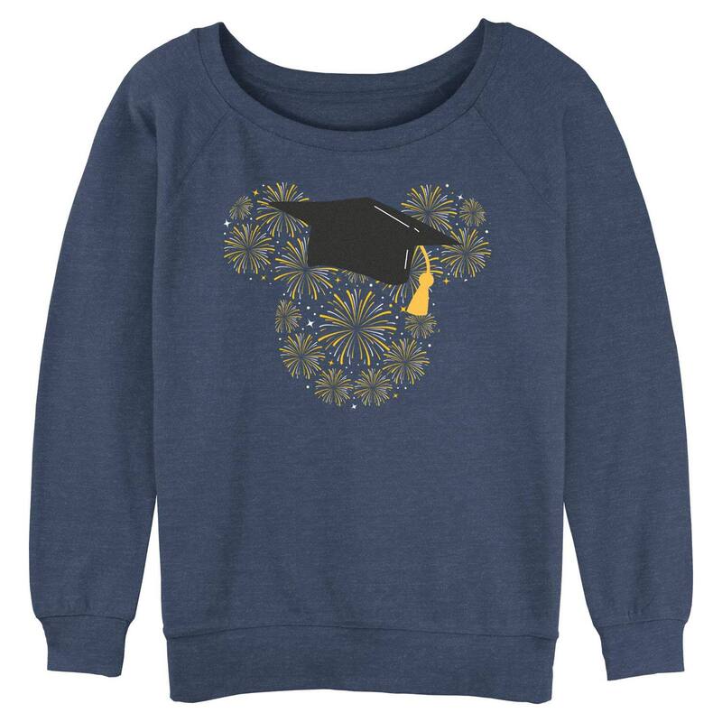 アニメ文字記号 レディース トップス プルオーバー パイル グラフィック Licensed Character Juniors\u0027 SO Graduation Fireworks Long Sleeve Slouchy Terry Graphic Pullover Blue Heather ギョリュウモドキ