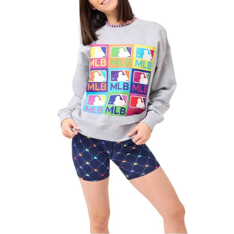 テレズ レディース トップス プルオーバー 汗水 Women\u0027s Terez Gray MLB Classic Oversized Pullover Sweatshirt Mlb Grey 薄墨色