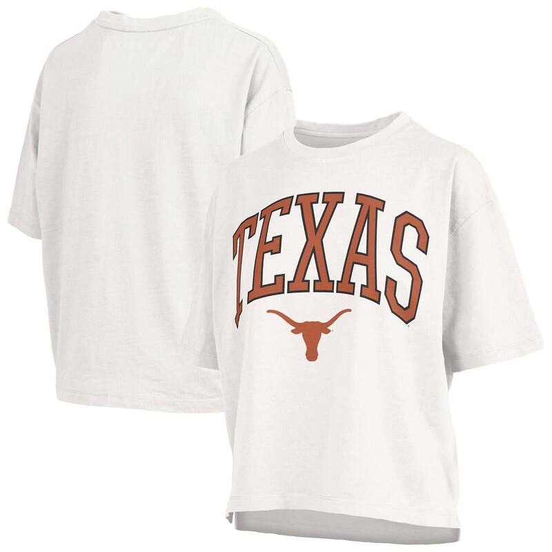 押し付けるボックス席 レディース トップス プルオーバー 足し加える大きさ Women\u0027s Pressbox Whitexas Longhorns Plusize Nelson Motley Crew Oversized Slub T-Shirtex White 白いこと